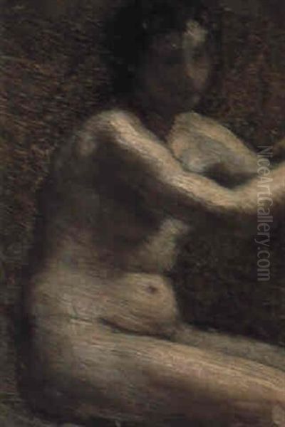 A Nude Study Oil Painting by Henri Fantin-Latour