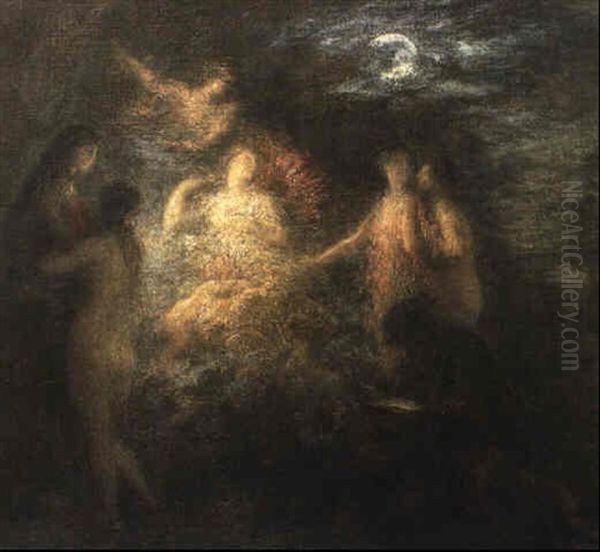 La Tentation De St Antoine Oil Painting by Henri Fantin-Latour