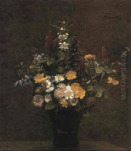 Fleurs Des Champs Oil Painting by Henri Fantin-Latour