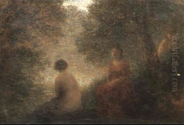 Trois Baigneuses Au Bord De L'eau Oil Painting by Henri Fantin-Latour