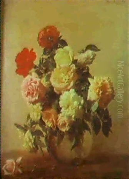 Roses Oil Painting by Henri Fantin-Latour