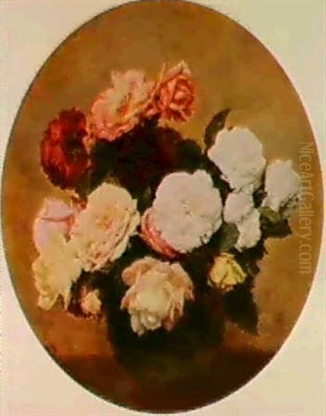 Grange Bouquet De Roses Oil Painting by Henri Fantin-Latour