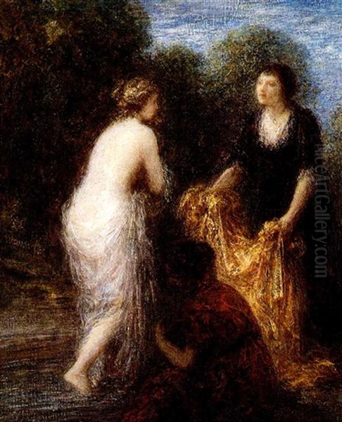 Sortie De Bain Oil Painting by Henri Fantin-Latour