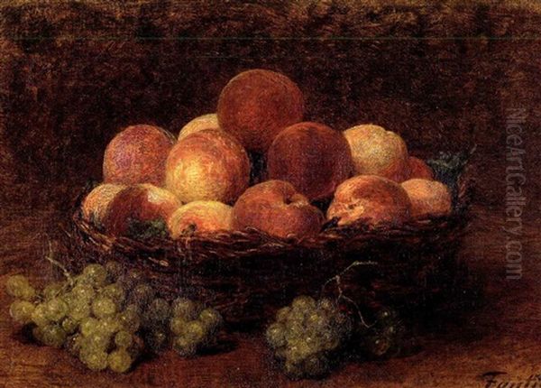 Peches Et Raisins Oil Painting by Henri Fantin-Latour