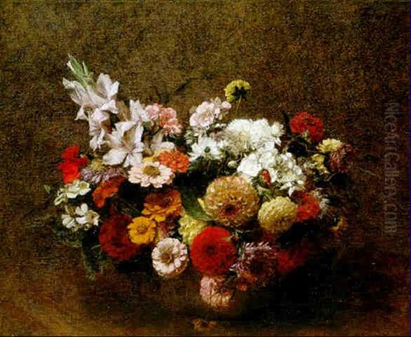 Bouquet De Fleurs Oil Painting by Henri Fantin-Latour