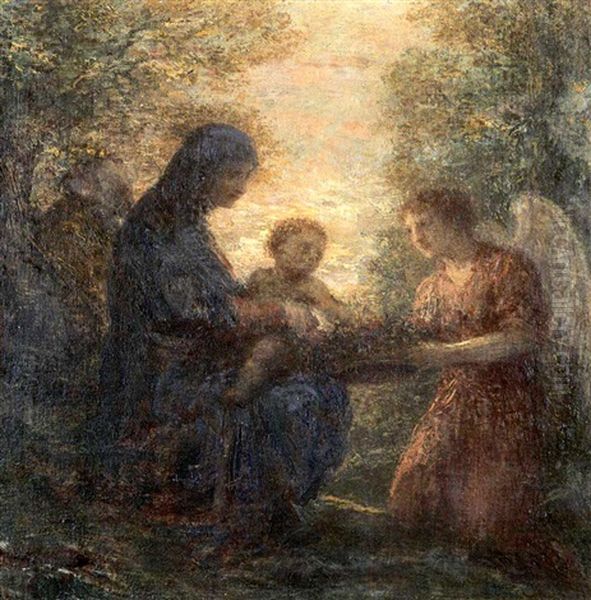 Repos De La Sainte Famille Oil Painting by Henri Fantin-Latour