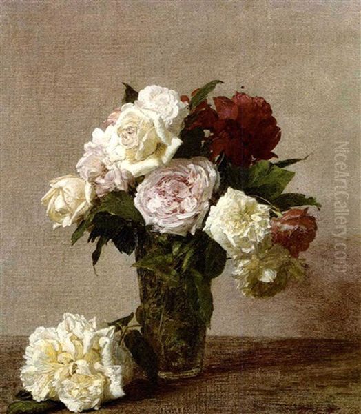 Roses by Henri Fantin-Latour