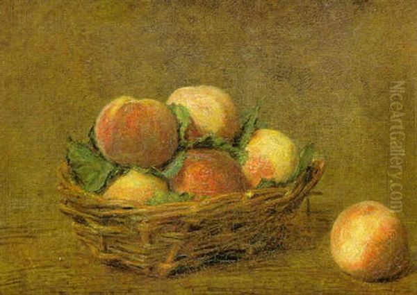 Nature Morte Aux Peches Oil Painting by Henri Fantin-Latour