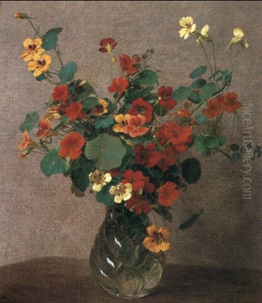 Capucines Oil Painting by Henri Fantin-Latour