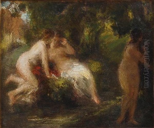 Banistas En El Bosque by Theodore Fantin-Latour