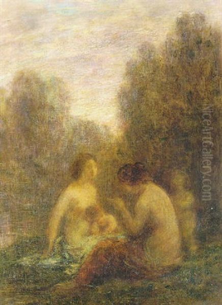 Donne Al Bagno Oil Painting by Theodore Fantin-Latour