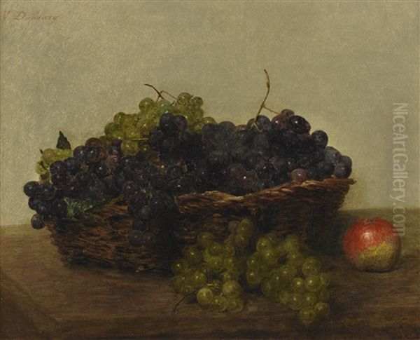 Basket With Grapes Oil Painting by Victoria Dubourg Fantin-Latour