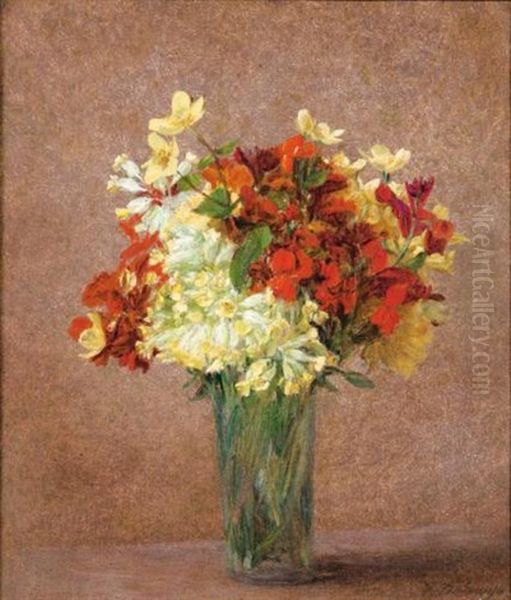 Bouquet De Printemps Oil Painting by Victoria Dubourg Fantin-Latour