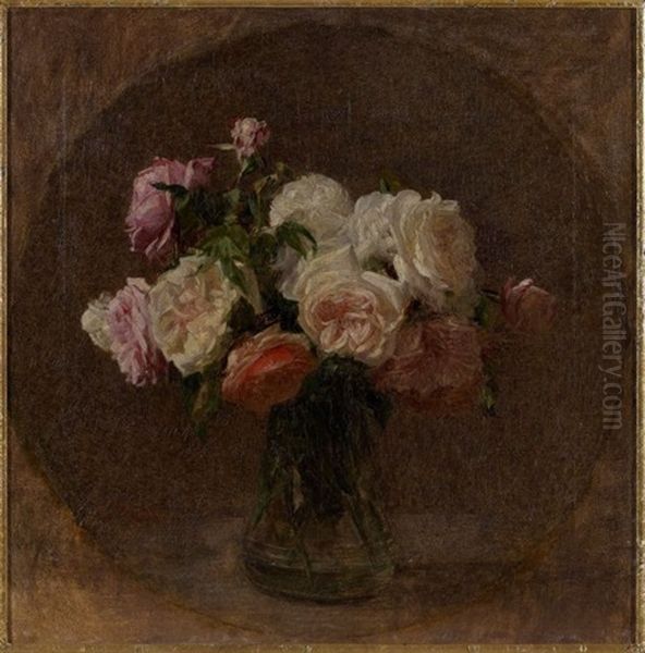 Bouquet De Roses Oil Painting by Victoria Dubourg Fantin-Latour