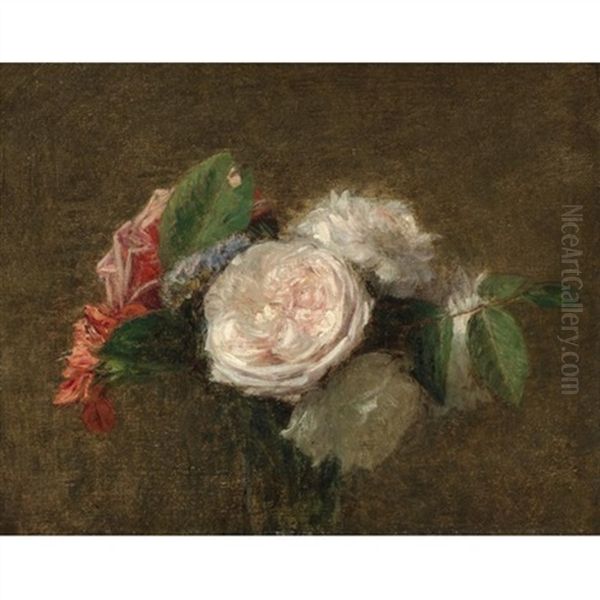 Bouquet Of Roses Oil Painting by Victoria Dubourg Fantin-Latour