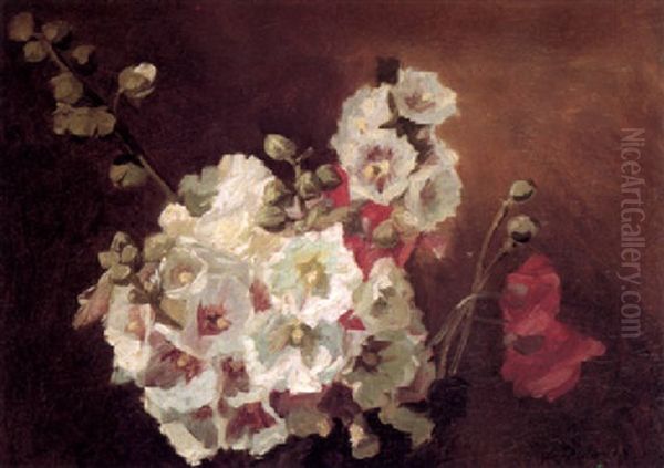 Flower Study Oil Painting by Victoria Dubourg Fantin-Latour