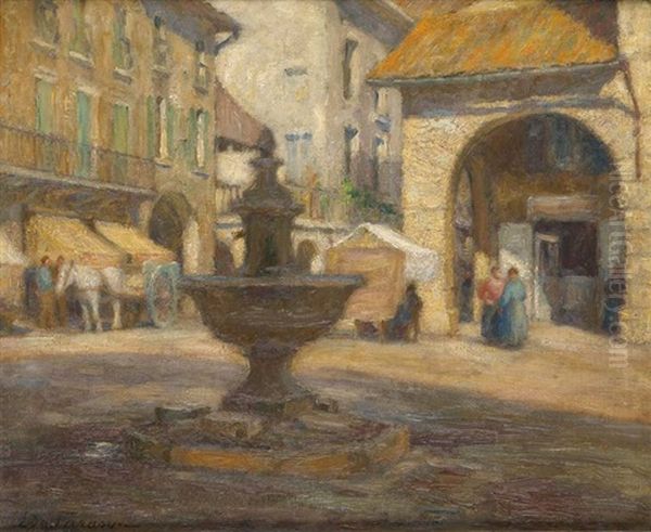 Place Ensoleillee Oil Painting by Edgard Farasyn