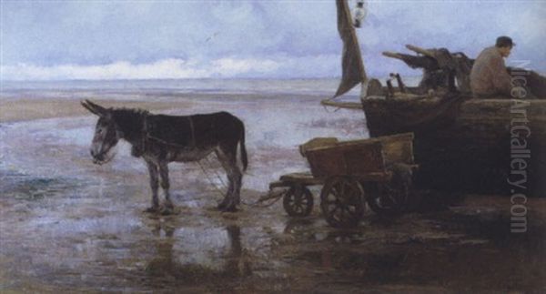 Op Het Strand Oil Painting by Edgard Farasyn