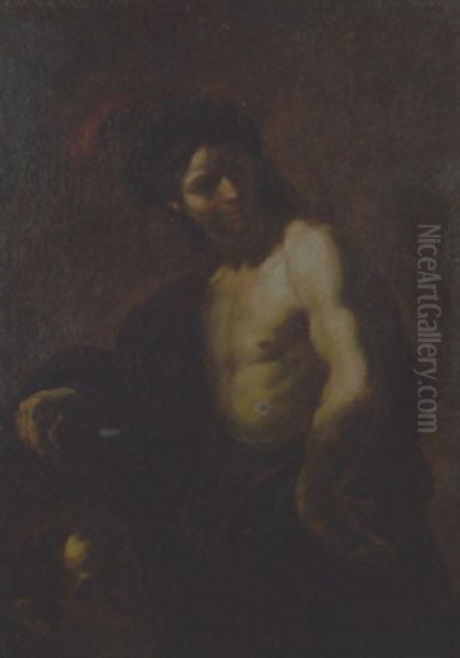 Davide Con La Testa Di Golia Oil Painting by Giacomo Farelli