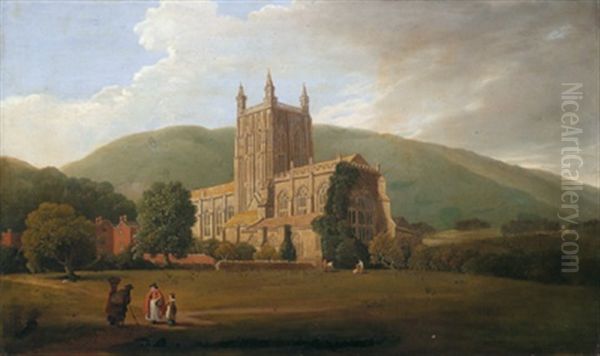 Blick Auf Eine Kathedrale In Einer Hugeligen Landschaft Oil Painting by Joseph Farington