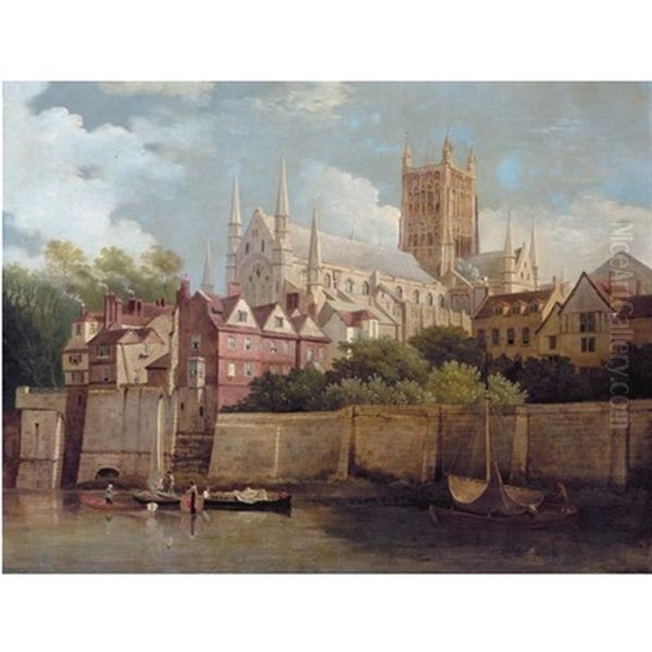 A View Of Worcester Cathedral From The South West by Joseph Farington