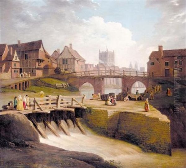 View Of Tewkesbury Oil Painting by Joseph Farington