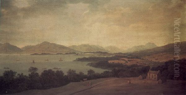 An Extensive View Of Loch Lomond Oil Painting by Joseph Farington