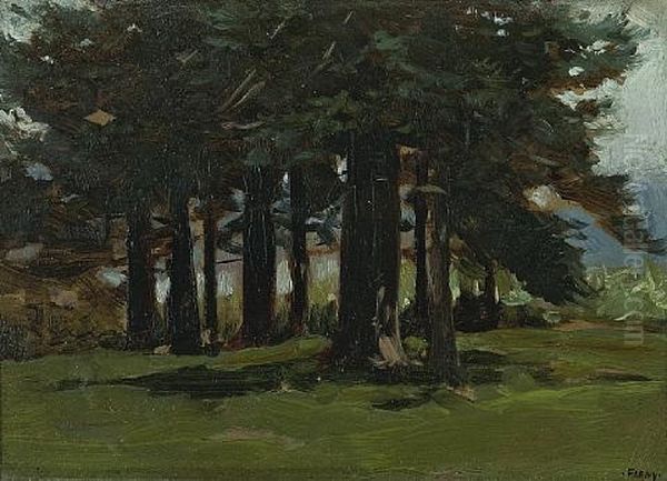 Stand Of Trees Oil Painting by Henry F. Farny