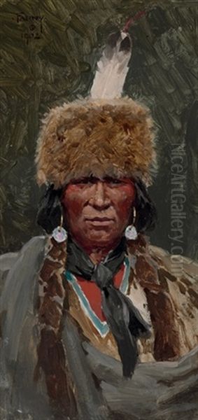 Chief Ogallala Fire Oil Painting by Henry F. Farny