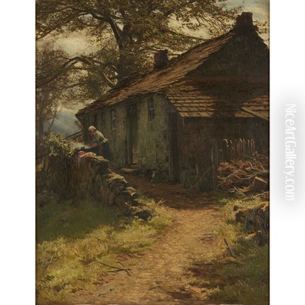 Cottage, Gleneagles Oil Painting by David Farquharson