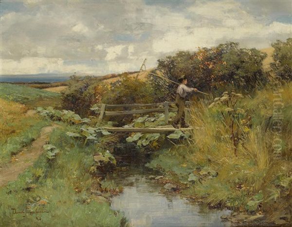 Return From The Field Oil Painting by David Farquharson