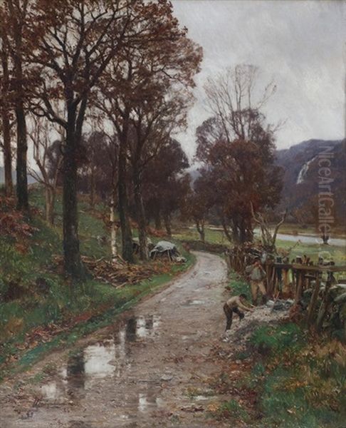 The Wood Cutters Oil Painting by David Farquharson