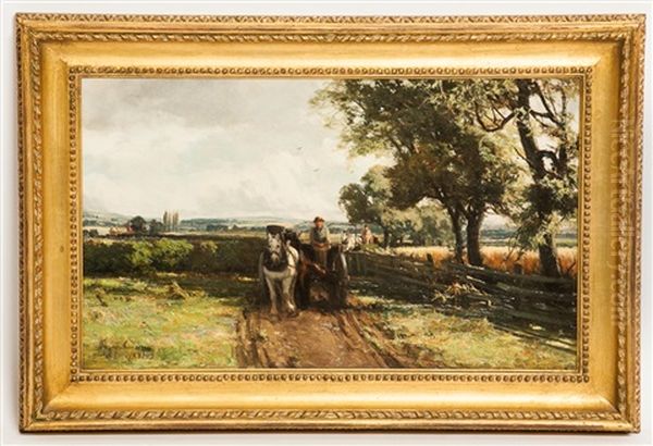 A Field Load Oil Painting by David Farquharson