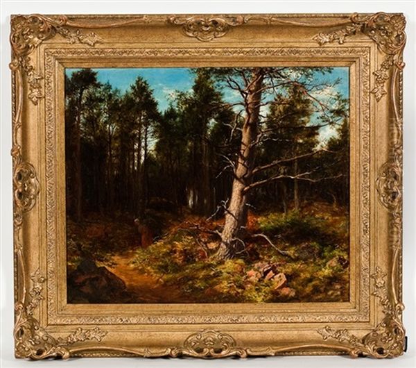 The Faggot Gatherers, Birnam Oil Painting by David Farquharson