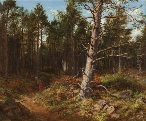 Faggot Gatherer Oil Painting by David Farquharson