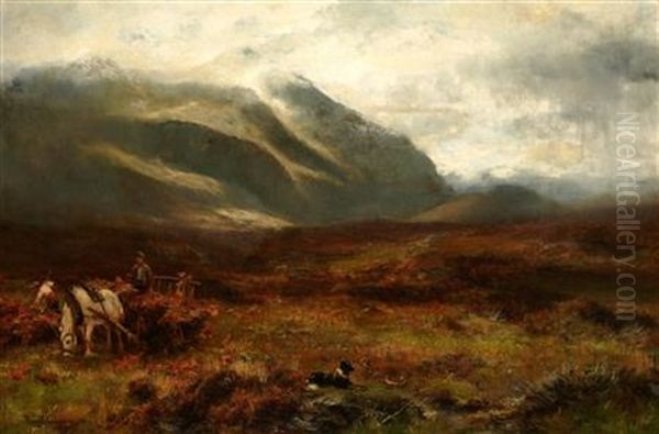 Amongst The Brakens Oil Painting by David Farquharson