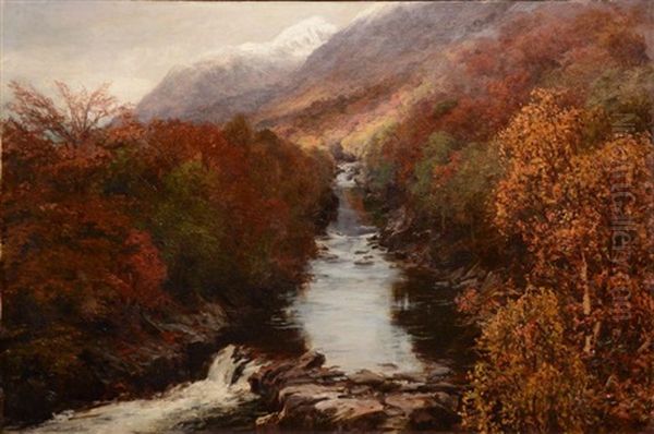 Autumn Day In Glenlyon Oil Painting by David Farquharson