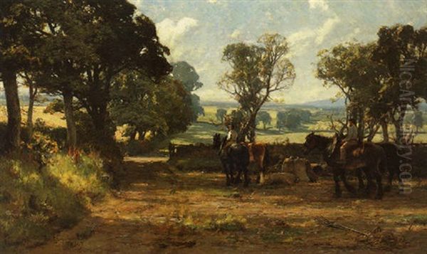 Lousing Time, Near Dumfries Oil Painting by David Farquharson