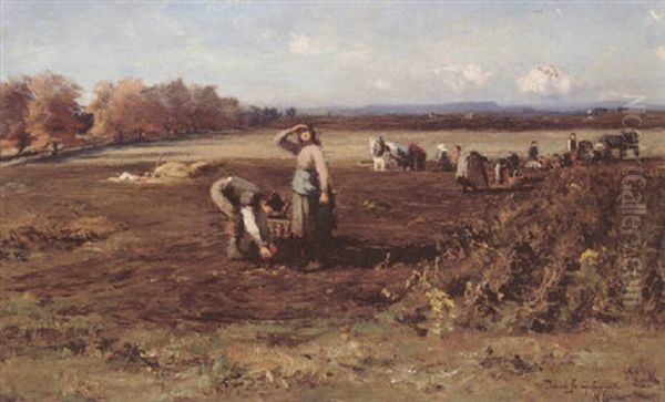 Potato Gatherers, Midlothian Oil Painting by David Farquharson