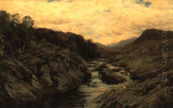 Highland River Oil Painting by David Farquharson