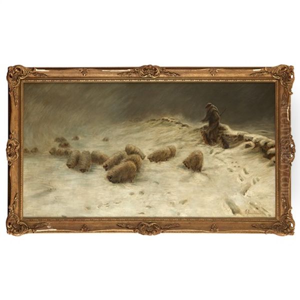 The Joyless Winter's Day Oil Painting by Joseph Farquharson