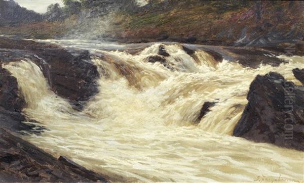 The Falls Of Tummel Oil Painting by Joseph Farquharson