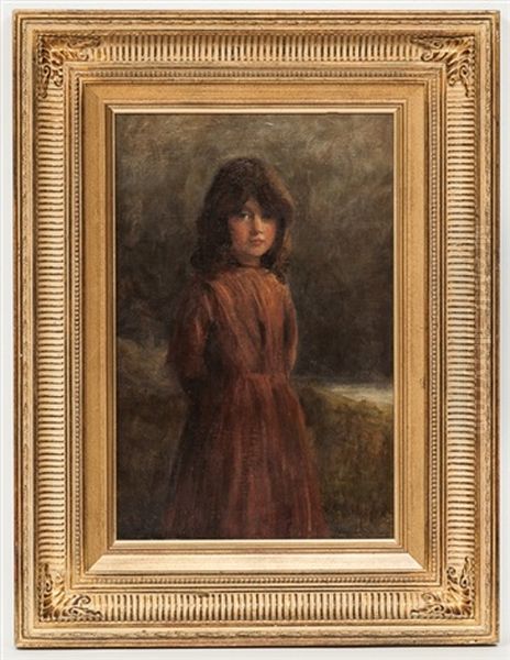 Portrait Of A Young Girl Oil Painting by Joseph Farquharson