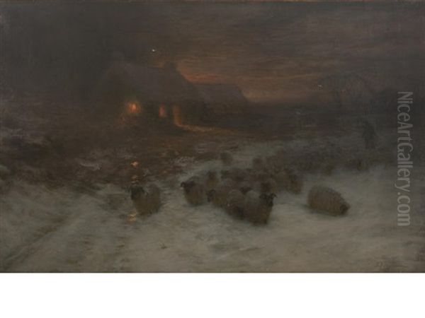 Homeward In The Gloaming Oil Painting by Joseph Farquharson