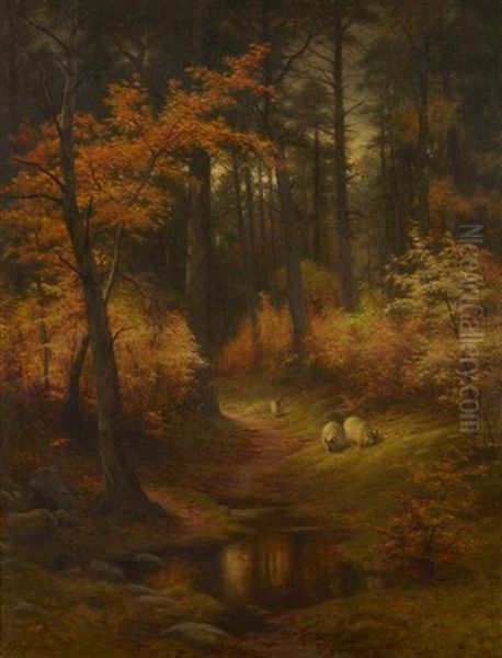 Autumn Gold Oil Painting by Joseph Farquharson