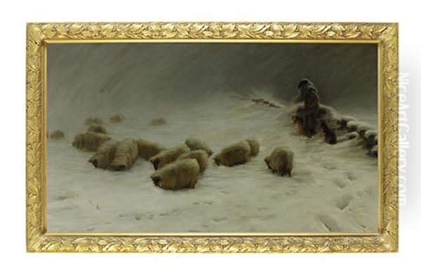 The Joyless Winter Day (study) Oil Painting by Joseph Farquharson