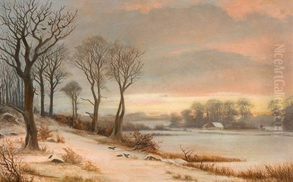 Winterlandschaft Oil Painting by Joseph Farquharson