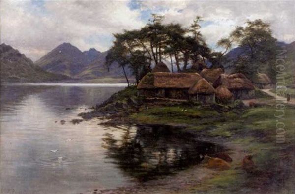 Letterfern, Loch Doich, Kintail (sic) Oil Painting by Joseph Farquharson