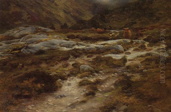 Highland Cattle Oil Painting by Joseph Farquharson