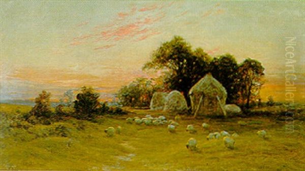 A Still Evening Oil Painting by Joseph Farquharson